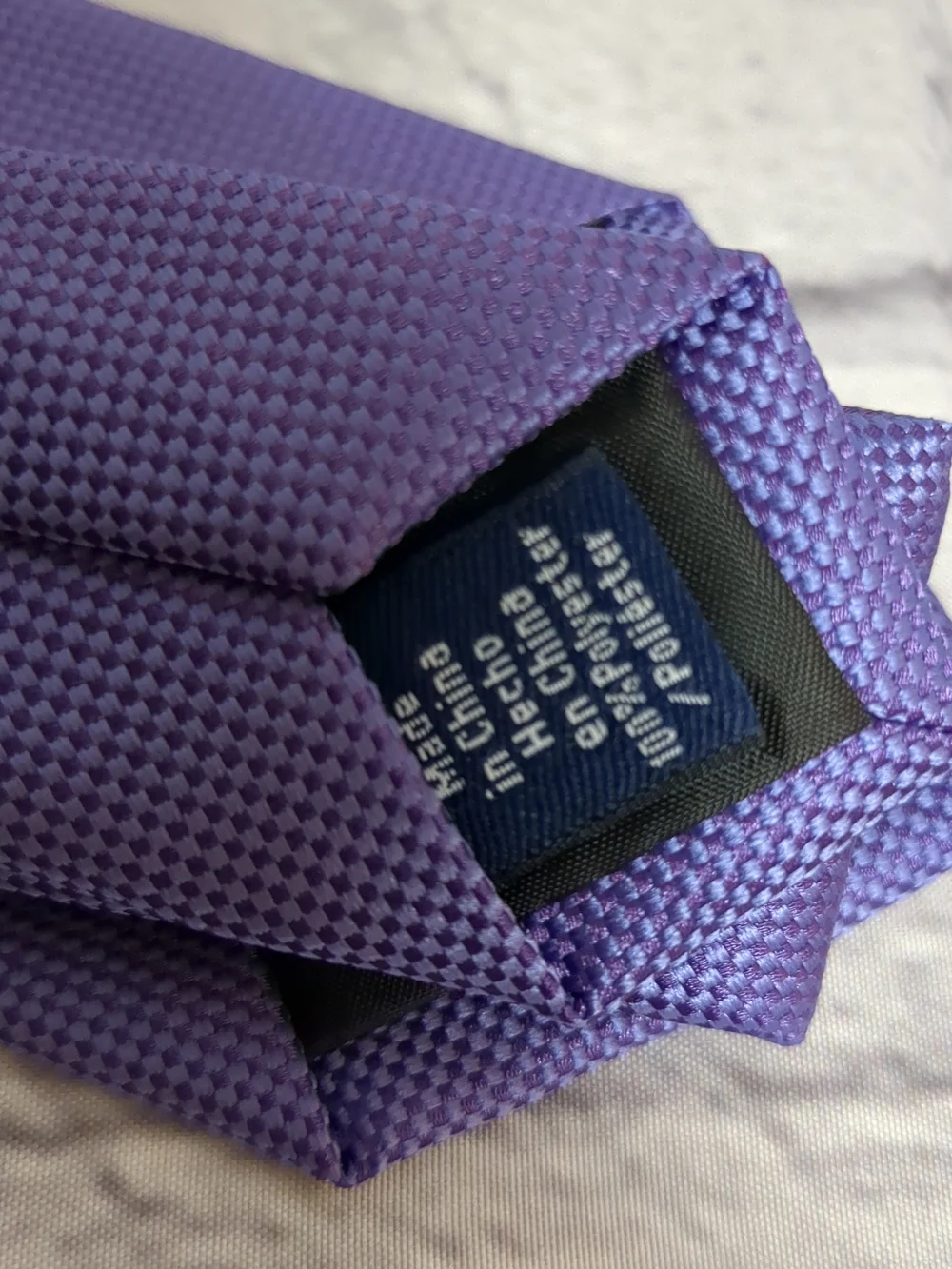Stafford Solid Purple Textured Men's Tie